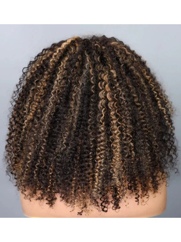 Highlight Kinky Curly Wave 3-In-1 Half Wig Glueless Install with Drawstring  Beginner Friendly