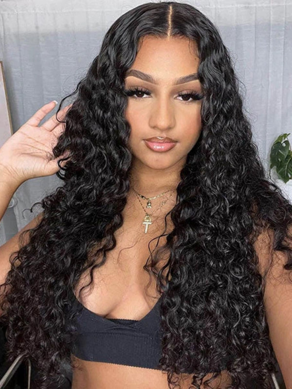 Sterly Glueless 7x6 HD Lace Wig Water Wave Lace Front Wigs Human Hair
