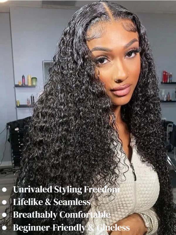 Sterly Glueless 7x6 HD Lace Wig Water Wave Lace Front Wigs Human Hair - sterlyhair