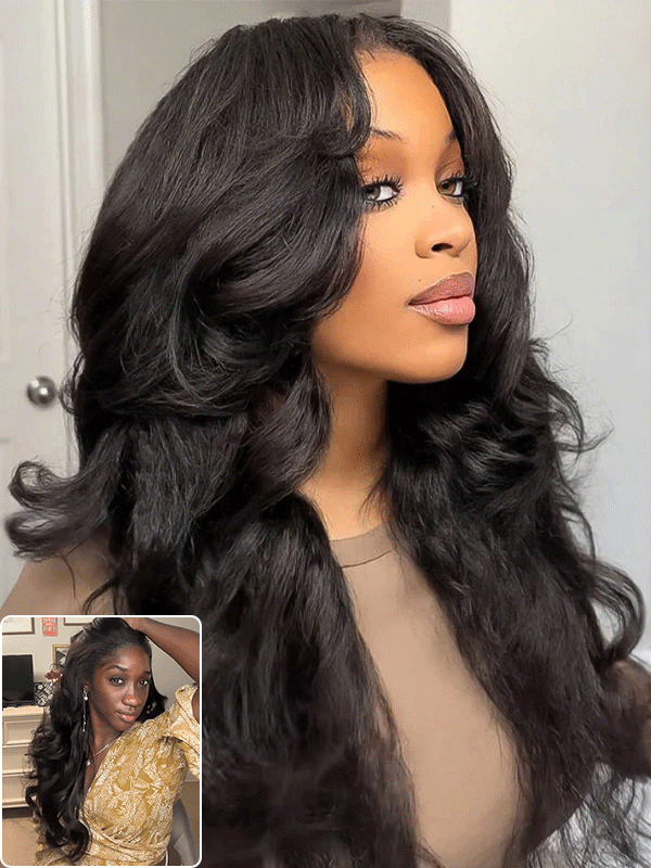 Sterly Glueless 7x6 HD Lace Wig Yaki Body Lace Front Wigs Human Hair - sterlyhair