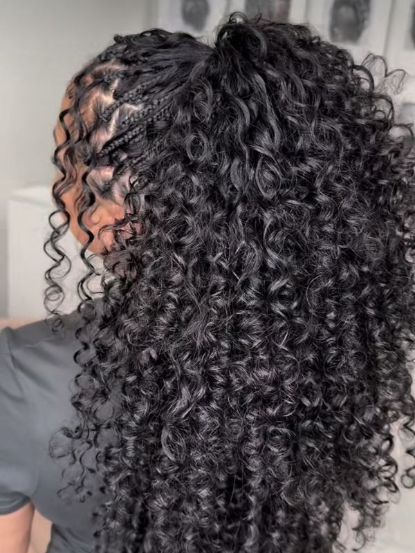 Sterly Hair Pixie Curls Feather Crochet Human Hair Extension Human Hair(1 Pack-2 Bundle 50g)