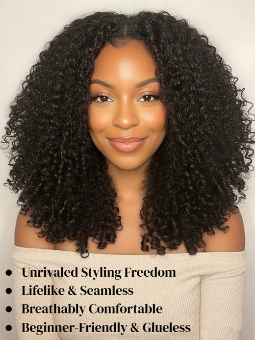 Sterly Glueless 7x6 HD Lace Wig Burmese Curly Wave Lace Front Wigs Human Hair - sterlyhair