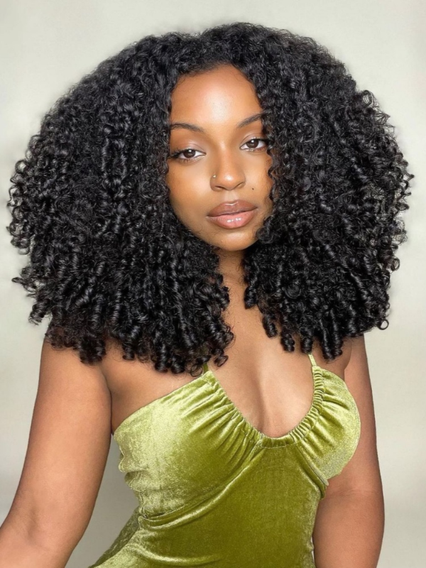 Sterly Glueless 7x6 HD Lace Wig Burmese Curly Wave Lace Front Wigs Human Hair