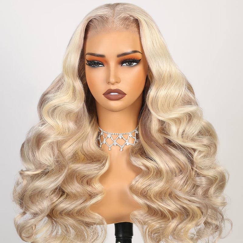 Sterly Barbie Blonde Wig With Brown Highlights #P10/613 Straight & Body Wave 13x6 Lace Front Wigs
