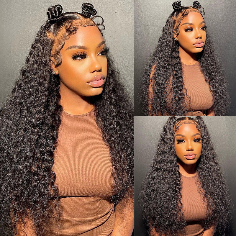 250% Luxury High Density 13×6 Deep Wave Full Frontal Lace Wig Sterly Human Hair Wigs