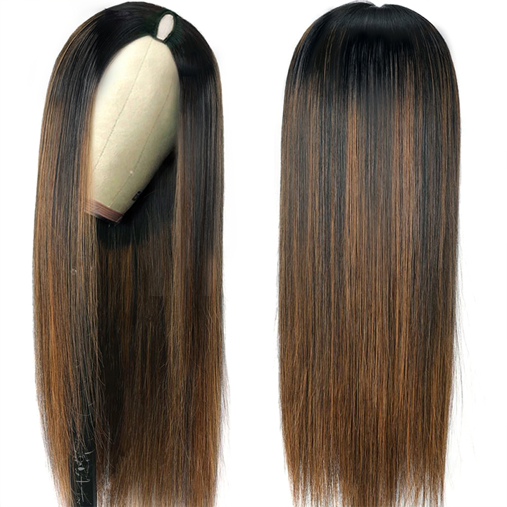 #FB30 Glueless V Part Wig New Drawstring Body Wave Human hair Wigs - sterlyhair