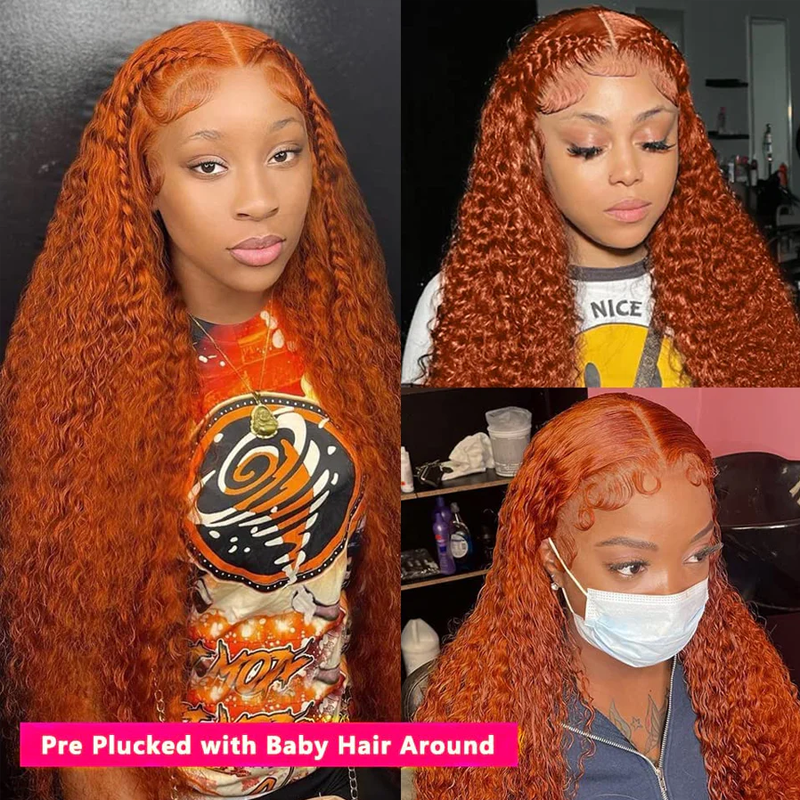 Special Offer | #350 Ginger Deep Wave Frontal Wig 13×6 Lace Human Hair Wig