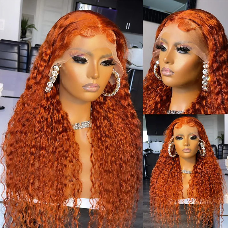 Special Offer | #350 Ginger Deep Wave Frontal Wig 13×6 Lace Human Hair Wig