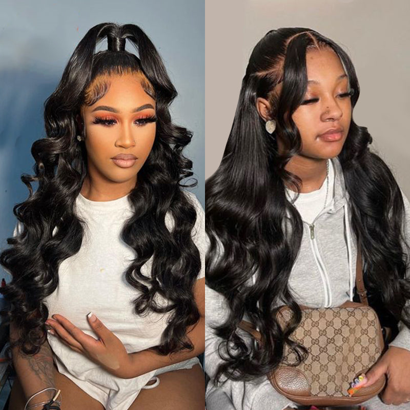 250% Density Body Wave Full 13×6 Frontal Lace Human Hair Wigs