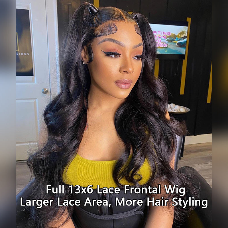 250% Density Body Wave Full 13×6 Frontal Lace Human Hair Wigs - sterlyhair