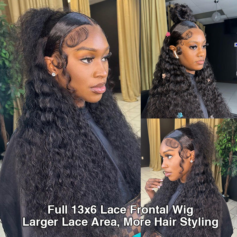 250% Luxury High Density 13×6 Deep Wave Full Frontal Lace Wig Sterly Human Hair Wigs - sterlyhair