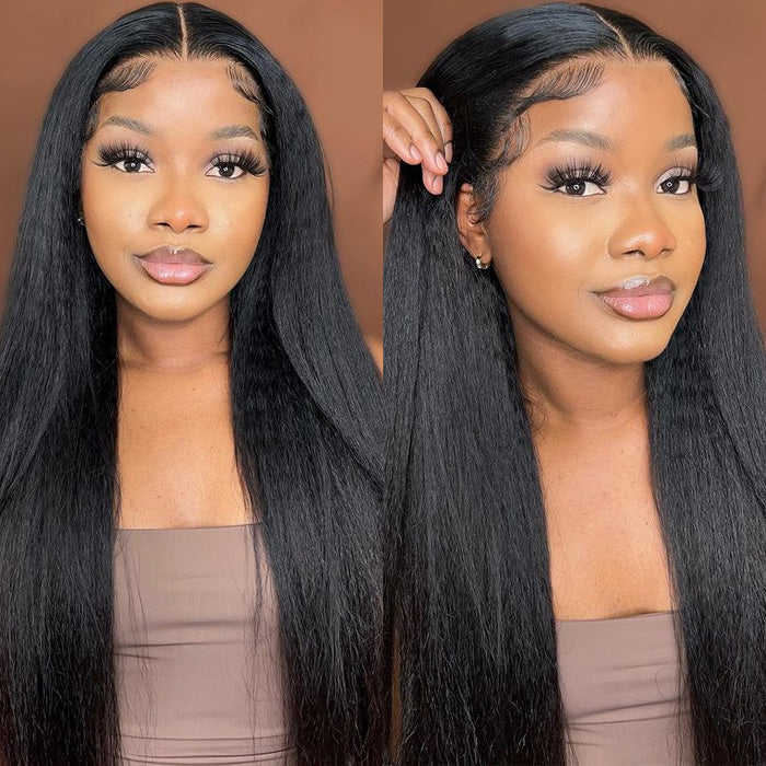 250% Kinky Straight 13×6 Full Frontal Lace Wig Sterly Lace Frontal Human Hair Wigs - sterlyhair