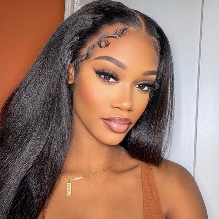 250% Kinky Straight 13×6 Full Frontal Lace Wig Sterly Lace Frontal Human Hair Wigs - sterlyhair