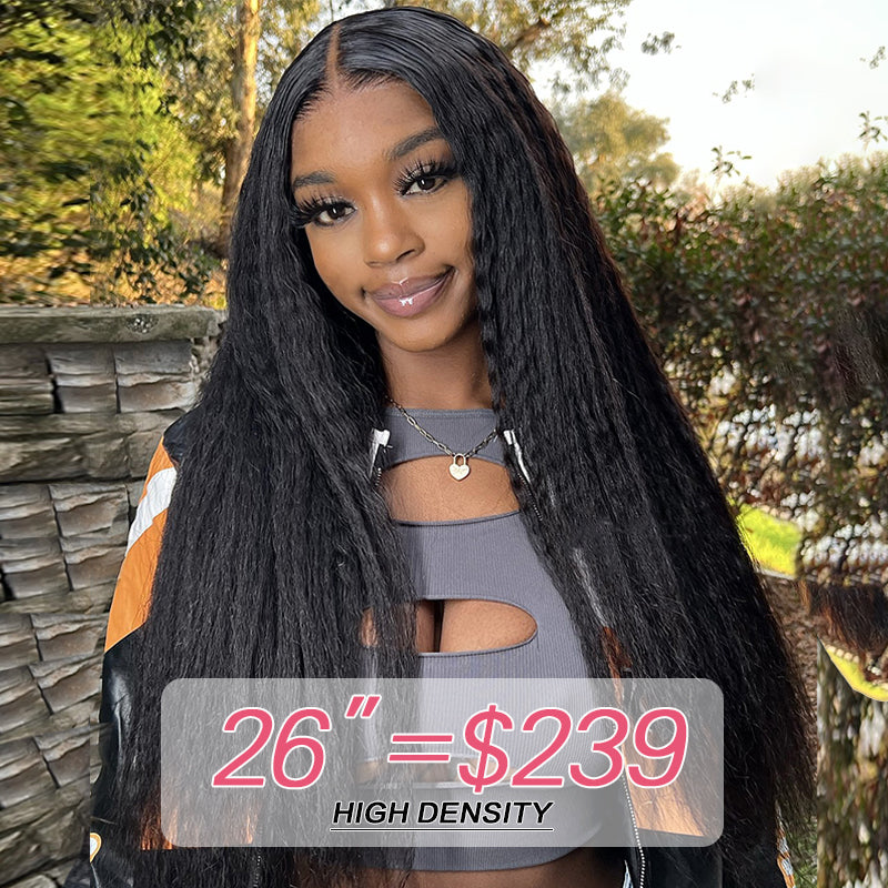 250% Kinky Straight 13×6 Full Frontal Lace Wig Sterly Lace Frontal Human Hair Wigs - sterlyhair