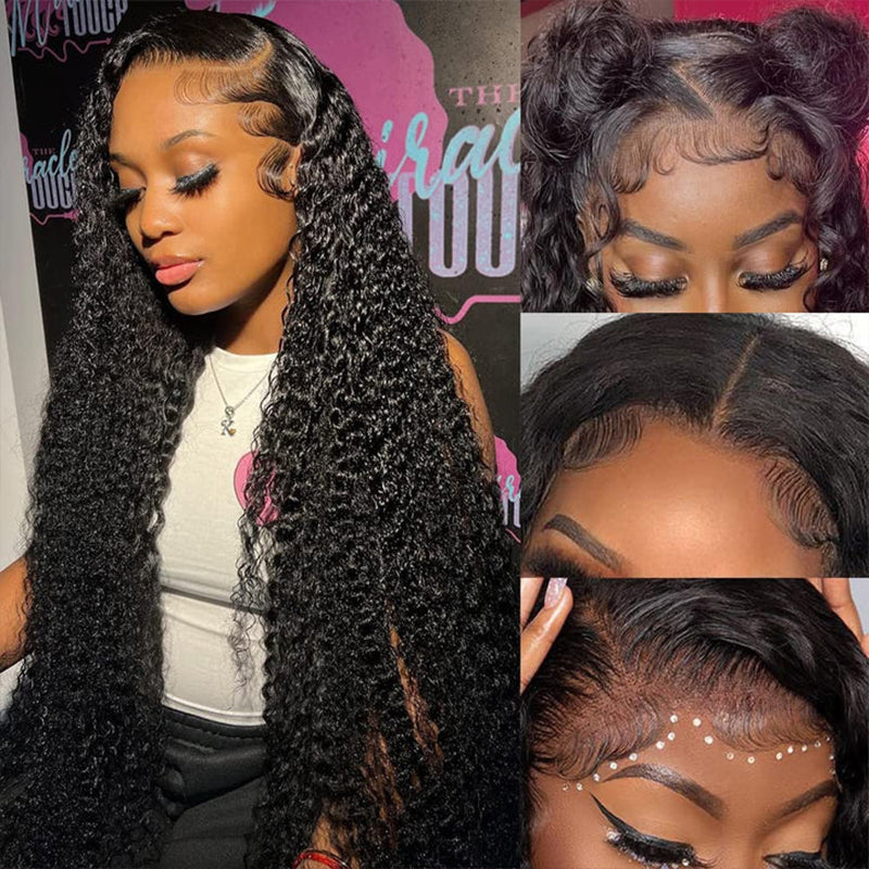 Deep Wave 6×4.5/7×5 Pre Cut Lace Wigs Pre-bleached Knots Wear Go Glueless Wig - sterlyhair