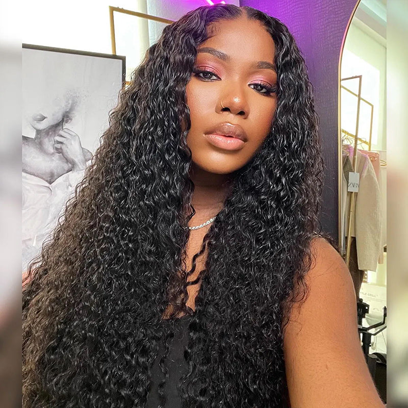Long Curly 13×6 Full Frontal Lace Wig Sterly Curly Human Hair Wigs