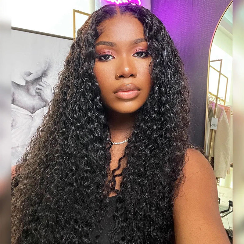 Long Curly 13×6 Full Frontal Lace Wig Sterly Curly Human Hair Wigs