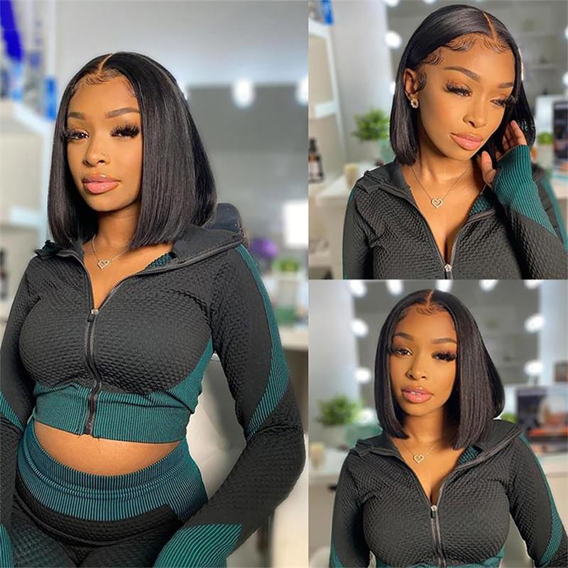 Pre Bleached Straight Wear Go Glueless Bob Wigs 7×6 /13×6 Bob Wigs Human Hair - sterlyhair