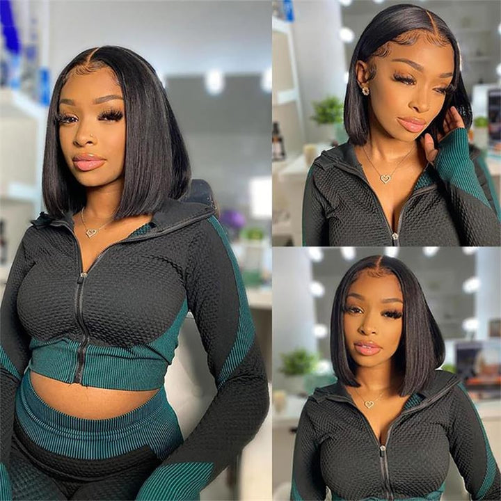 Pre Bleached Straight Wear Go Glueless Bob Wigs 7×6 /13×6 Bob Wigs Human Hair - sterlyhair