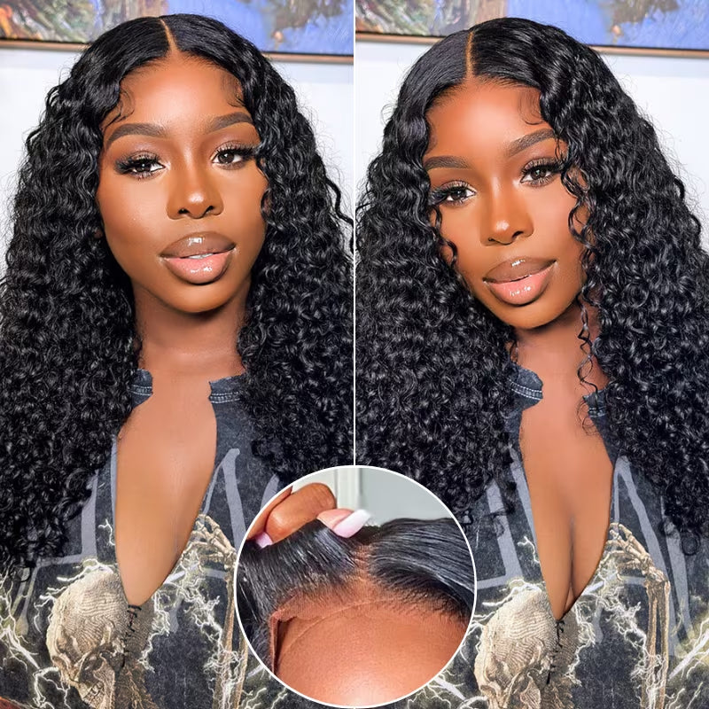 Curly 6×6/7×5 Pre Cut Lace Wigs Pre-bleached Knots Wear Go Glueless Wig - sterlyhair