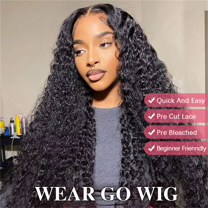 Curly 6×6/7×5 Pre Cut Lace Wigs Pre-bleached Knots Wear Go Glueless Wig - sterlyhair
