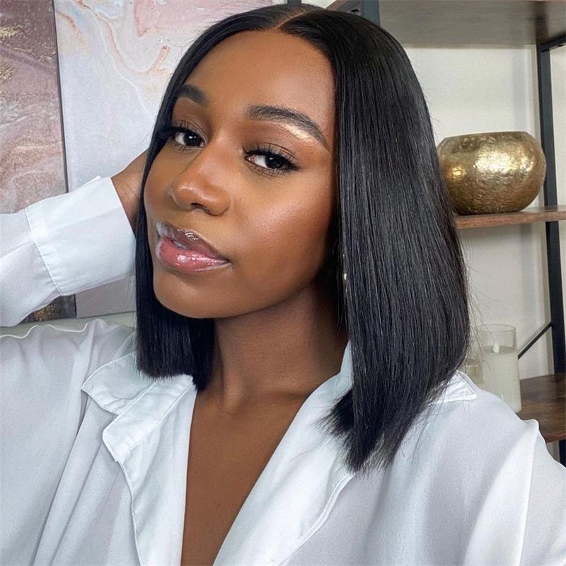 Pre Bleached Straight Wear Go Glueless Bob Wigs 7×6 /13×6 Bob Wigs Human Hair - sterlyhair