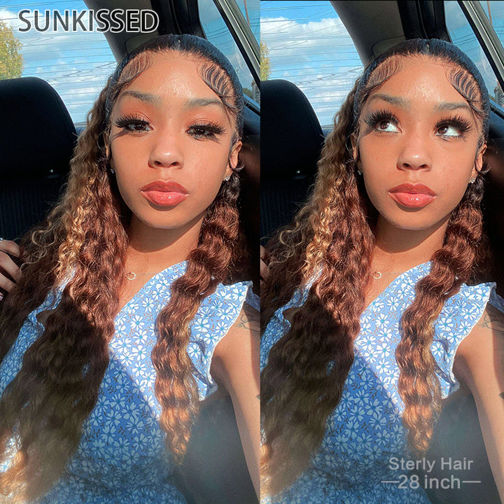 New Fabulous Beyonce Style | 13x6 Lace Ombre Deep Wave Frontal Wig - sterlyhair