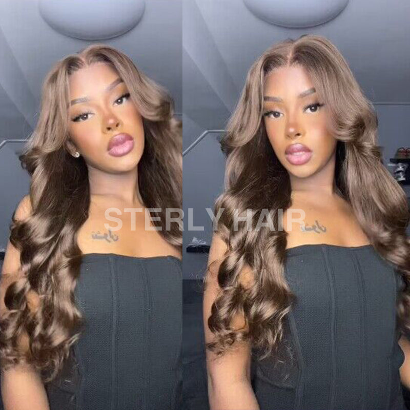 #4 Chocolate Brown 13×6 Full Lace Body Wave / Straight Lace Front Wig
