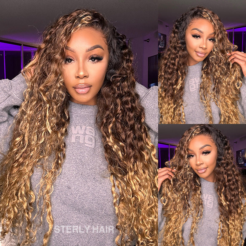 New Fabulous Beyonce Style | 13x6 Lace Ombre Deep Wave Frontal Wig - sterlyhair