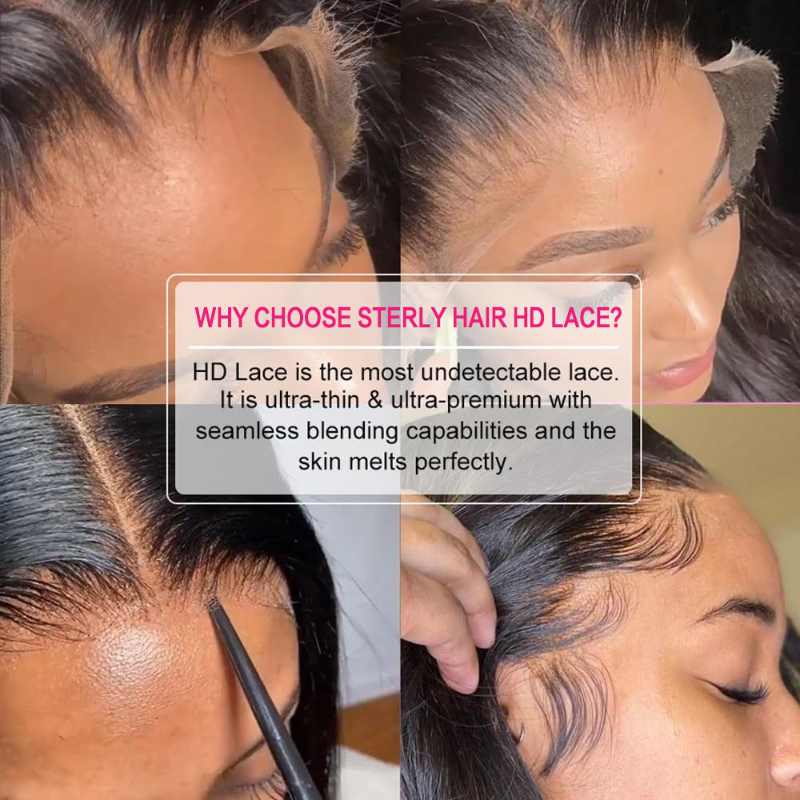 Afro Kinky Curly HD Lace 13 ×6 Full Frontal Wig Undetactable HD Lace Human Hair Wig - sterlyhair