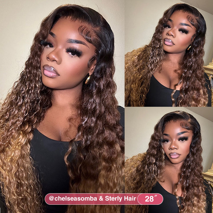 New Fabulous Beyonce Style | 13x6 Lace Ombre Deep Wave Frontal Wig - sterlyhair