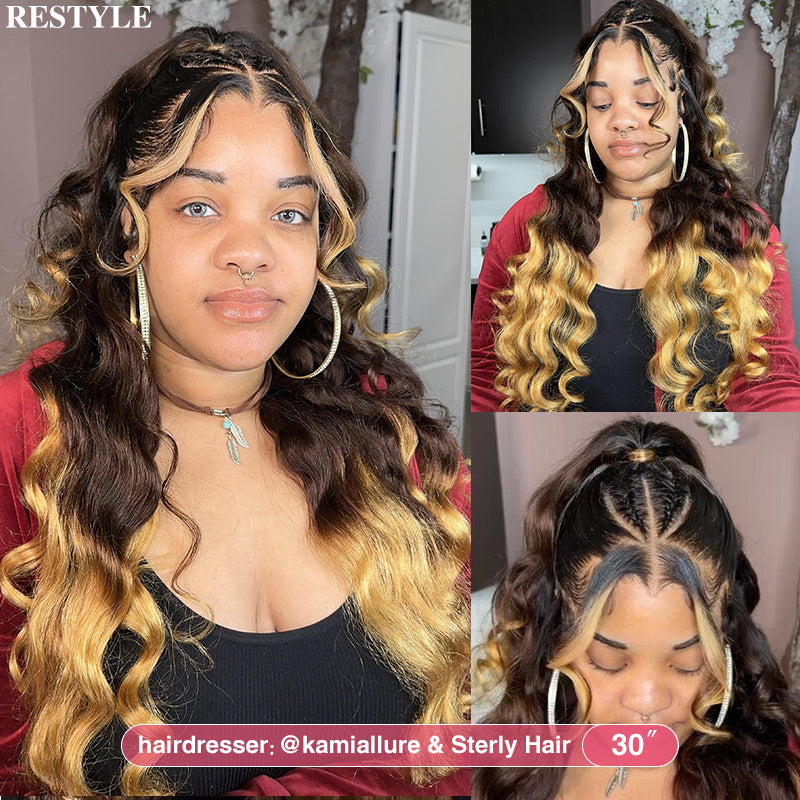 New Fabulous Beyonce Style | 13x6 Lace Ombre Deep Wave Frontal Wig - sterlyhair