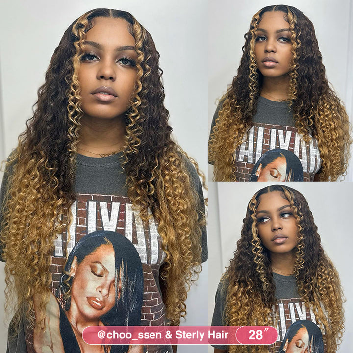 New Fabulous Beyonce Style | 13x6 Lace Ombre Deep Wave Frontal Wig - sterlyhair