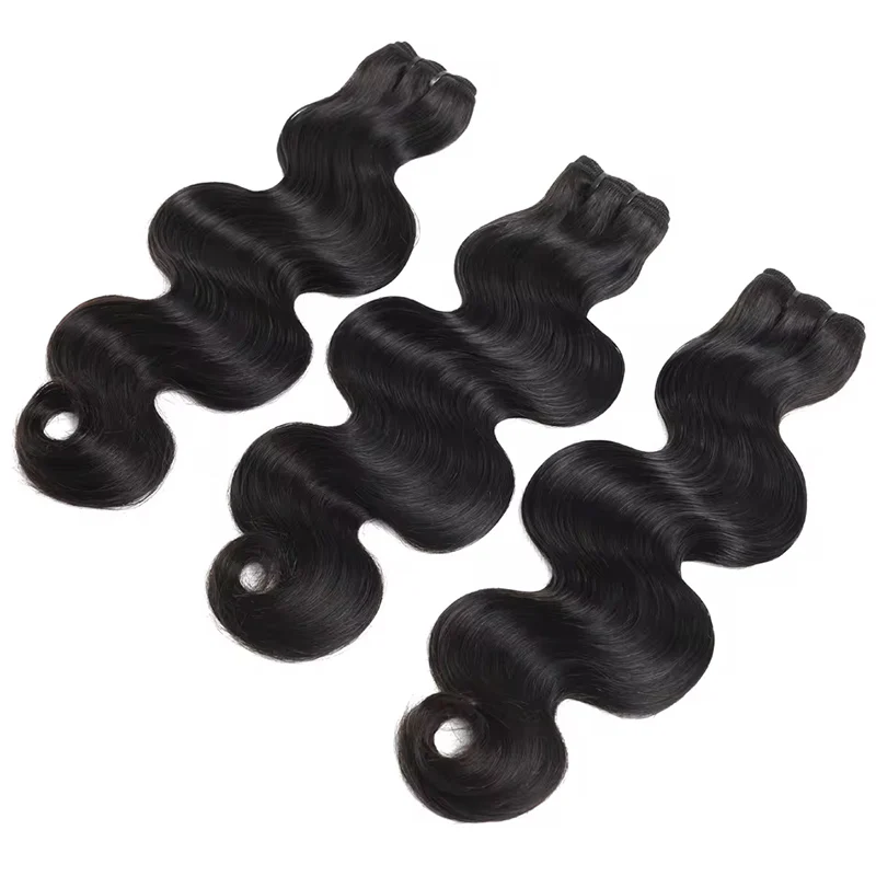 High Quality Double Drawn Raw Virgin Cuticle Aligned Body Wave Human Hair Bundles