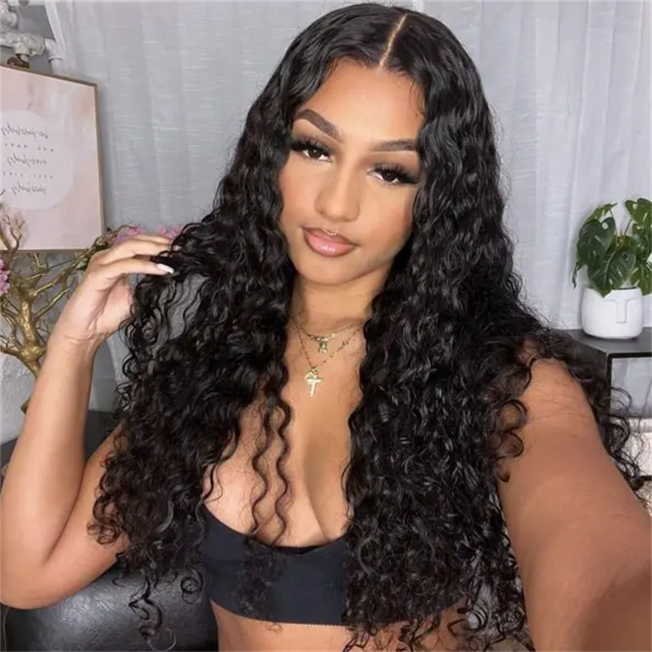 Sterly Water Wave Wear Go Glueless Pre-bleached Knots 6×4.5 Lace Front Human Hair Wigs - sterlyhair