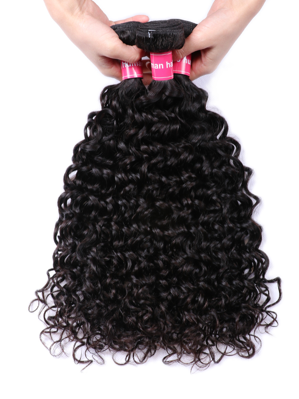 Mèches de cheveux humains ondulées Sterly avec fermeture en dentelle 5x5, 3/4 pièces 