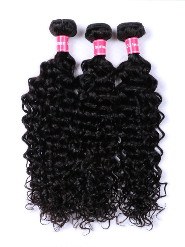 Mèches de cheveux humains ondulées Sterly avec fermeture en dentelle 5x5, 3/4 pièces 