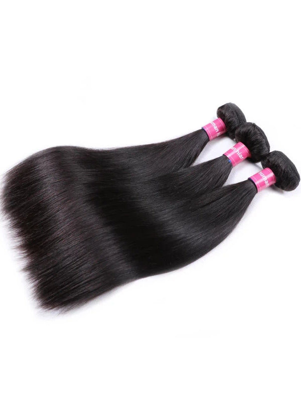 12A Bundles With Frontal | 13×4 Straight Hair Lace Frontal With 3 Bundles Hair Pre-plucked - sterlyhair