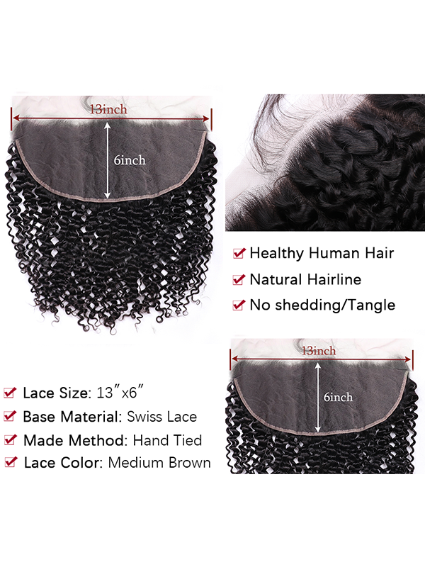 12A Bundles With Frontal | Curly Bundles With 13X6 Lace Frontal Human Hair Bundles With Frontal