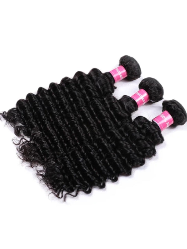 12A Bundles With Frontal | Deep Wave Bundles With 13X6 Lace Frontal Human Hair Bundles With Frontal - sterlyhair