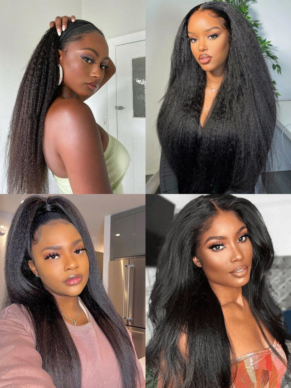 12A Bundles With Frontal | Kinky Straight Human Hair Bundles With 13x6 Lace Frontal - sterlyhair