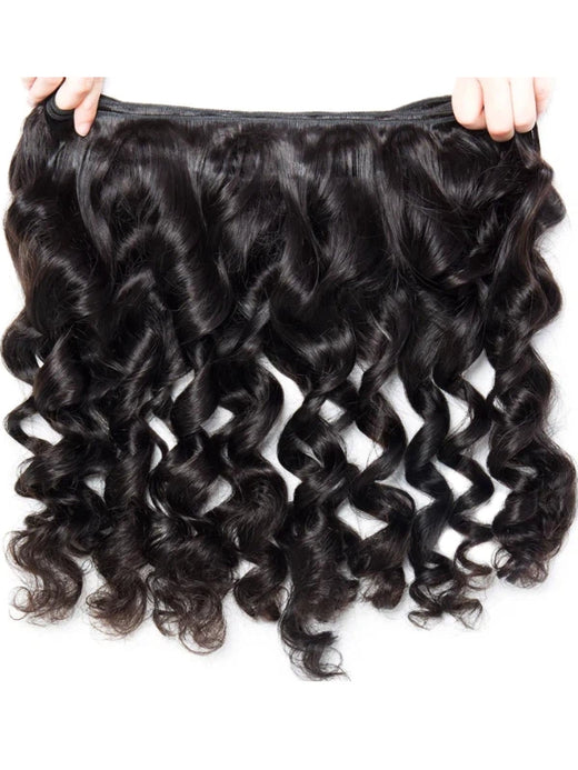 12A Bundles With Frontal | Loose Wave Hair Bundles Human Hair 3/4 /PCS With 13X6 Lace Frontal - sterlyhair