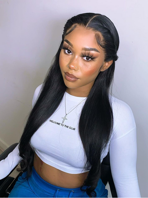 12A Bundles With Frontal | Straight Hair 3 Bundles With 13x6 Lace Frontal Remy Human Hair Bundles With Lace Frontal - sterlyhair