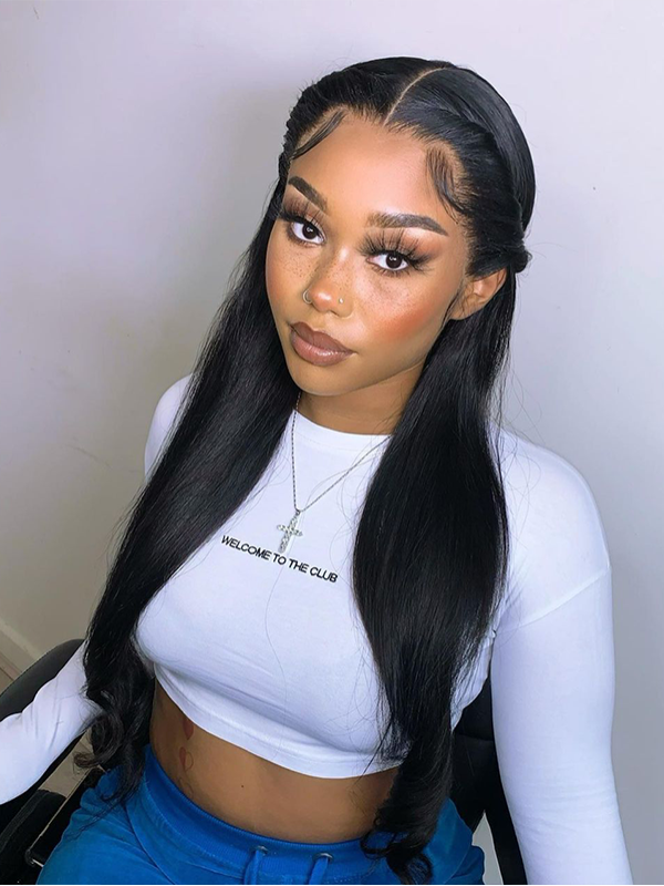 12A Bundles With Frontal | Straight Hair 3 Bundles With 13x6 Lace Frontal Remy Human Hair Bundles With Lace Frontal - sterlyhair
