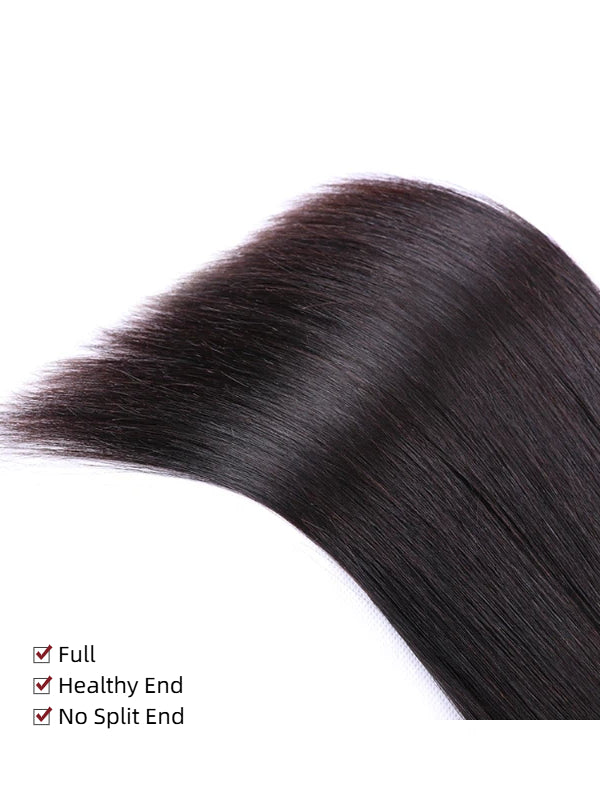 12A Bundles With Frontal | Straight Hair 3 Bundles With 13x6 Lace Frontal Remy Human Hair Bundles With Lace Frontal - sterlyhair