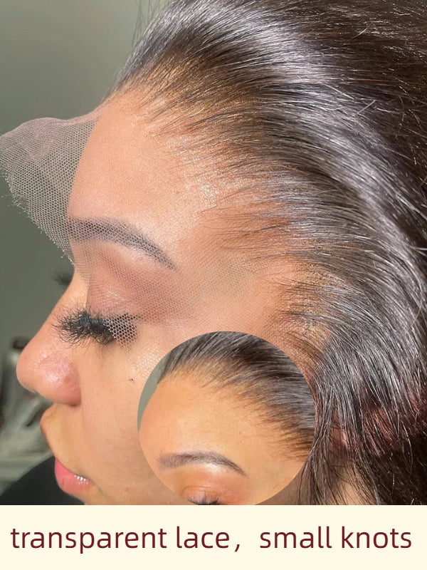 Lot de 3 mèches de cheveux lisses avec dentelle frontale 13x6 et 4 mèches de cheveux humains Remy avec dentelle frontale