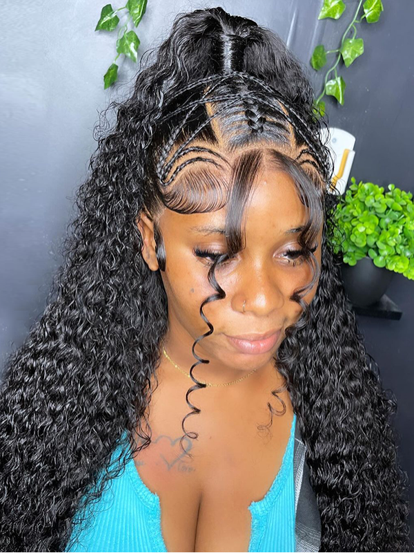 12A Bundles With Frontal | Water Wave Bundles With 13X6 Lace Frontal Human Hair Bundles With Frontal