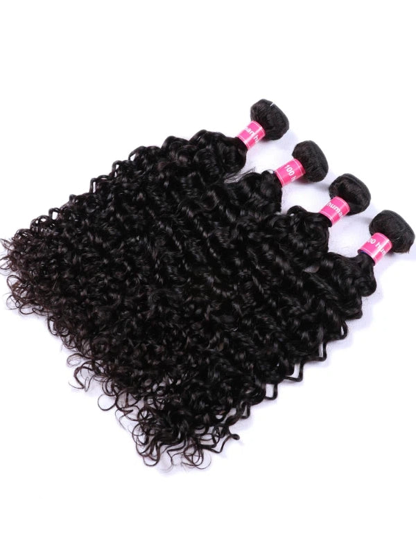 12A Bundles With Closure | Water Wave Bundles With 5x5 Lace Closure Human Hair 3/4 PCS Bundles With Closure - sterlyhair