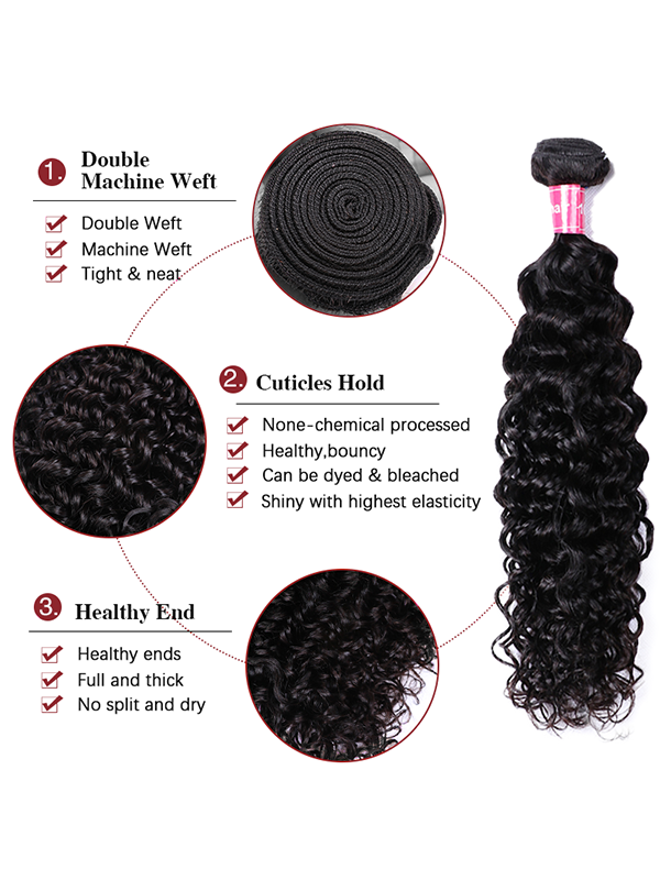 12A Bundles With Frontal | Water Wave Bundles With 13X6 Lace Frontal Human Hair Bundles With Frontal - sterlyhair