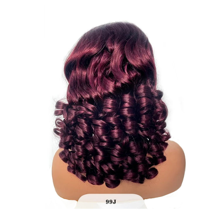 Super Double Drawn Vietnamese Raw Hair Bouncy Curls Hair Funmi Wig 13×6 Lace Frontal Wigs - sterlyhair